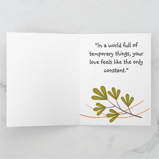 Liefdeshartblaadjes Kaart (Binnen)