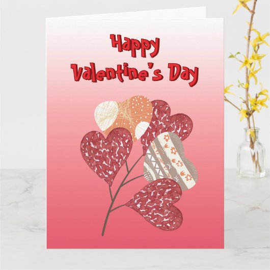 Liefdeshartblaadjes Kaart (Gele Bloem)