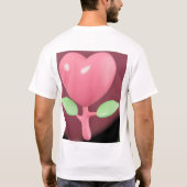 Liefdeshartbloem. T-shirt (Achterkant)