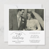 Liefdeshartconfetti Huwelijksfoto 75ste Verjaardag Kaart (Voorkant)