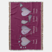 Liefdesharten liefdesverhaal romantisch en anders deken (Voorkant Verticaal)