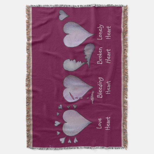 Liefdesharten liefdesverhaal romantisch en anders deken (Voorkant Verticaal)