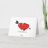 Liefdesharten met pijl Huwelijksjubileum Kaart (Achterkant)
