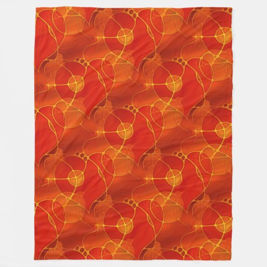 Liefdesharten - Naadloos patroon 9 Fleece Deken (Voorkant)