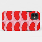 liefdesharten rode vierkanten Case-Mate iPhone case (Achterkant (horizontaal))