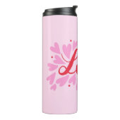 Liefdesharten - roze en rood thermosbeker (Gedraaid links)