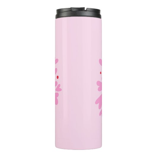 Liefdesharten - roze en rood thermosbeker (Achterkant)