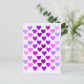 liefdesharten valentijn romantisch monochroom feestdagenkaart (Staand voorkant)