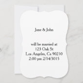 liefdeshartenneon hotroze zwarte bruiloft kaart (Achterkant)