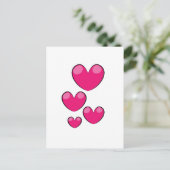 Liefdeshartjes Briefkaart (Staand voorkant)