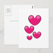 Liefdeshartjes Briefkaart (Voorkant / Achterkant)