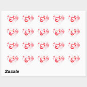 Liefdeshartjes Hangende Valentijnsticker Hart Sticker (Vel)