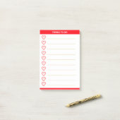 Liefdeshartjes Persoonlijke Dingen Om Te Doen Post-it® Notes (Op bureau)