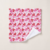 Liefdeshartjes Persoonlijke Valentijnsdag Cadeau B Bad Handdoek (Wasdoekje)