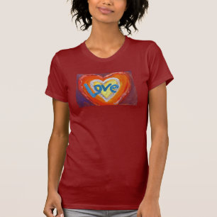 Liefdeshartjes Rimpel Inspirerende Woordkunst T-sh T-shirt