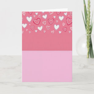 Liefdeshartjes Roze Valentijnkaart Kaart