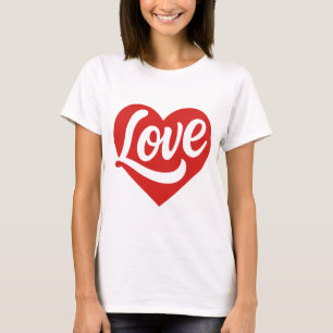 Liefdeshartlogo – Rood Romantisch Symbool T-shirt