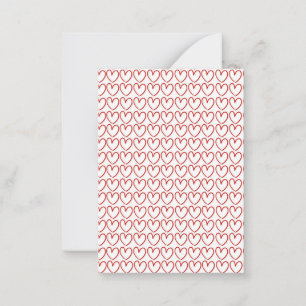 Liefdeshartpatroon Notitiekaartje