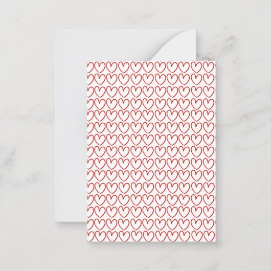 Liefdeshartpatroon Notitiekaartje (Voorkant)