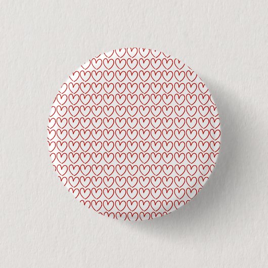 Liefdeshartpatroon Ronde Button 3,2 Cm (Voorkant)