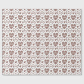 Liefdeshartpatroon - Valentijnsdagontwerp Cadeaupapier (Vlak)