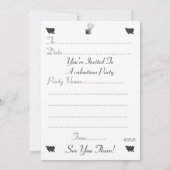 liefdeshartvlam en kaarszwart en grijs feest kaart (Achterkant)