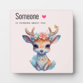 Liefdesherinnering met een Schattige Baby Hert Fotoplaat (Voorkant)