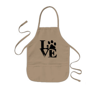 liefdeshonden-pootprinten-huisdier kinder schort