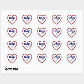 Liefdeshonden (Woof) Ronde Sticker (Vel)