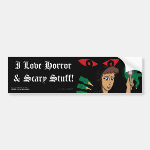 Liefdeshorror en enge dingen bumpersticker