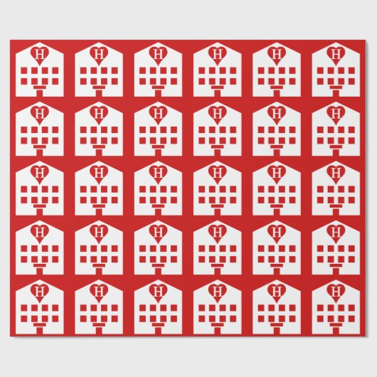 Liefdeshotel Japans Emoji Cadeaupapier (Vlak)