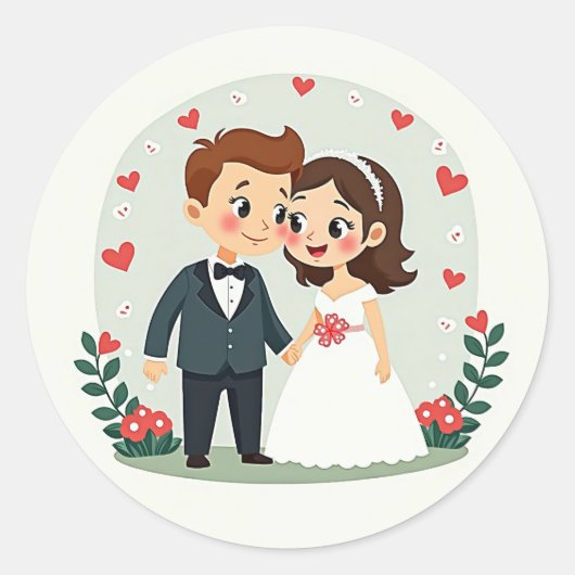 Liefdeshuwelijk Sticker (Voorkant)