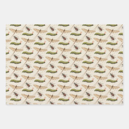 Liefdesinsect Baby shower Inpakpapier Vel