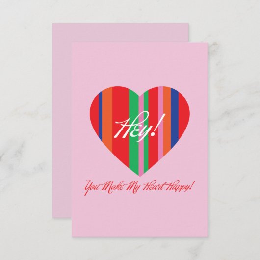 Liefdeskaart Bedankkaart (Voorkant / Achterkant)