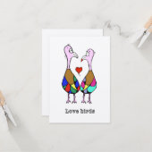 Liefdeskaart voor Vogels Kaart (Voorkant / Achterkant in situ)