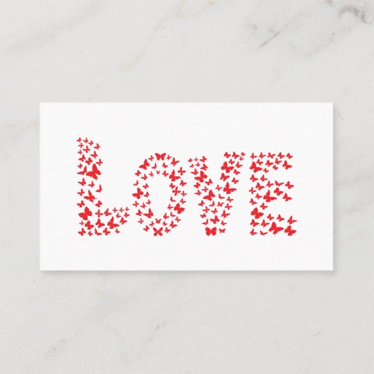 liefdeskaarten visitekaartje (Achterkant)