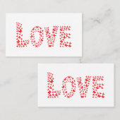 liefdeskaarten visitekaartje (Voorkant / Achterkant)