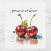 Liefdeskers in aquarel, op maat wijn etiket (Enkel label)