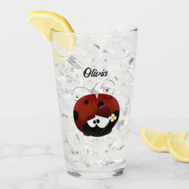 Liefdeskever Lieveheersbeestje, Schattige Cartoon  Glas