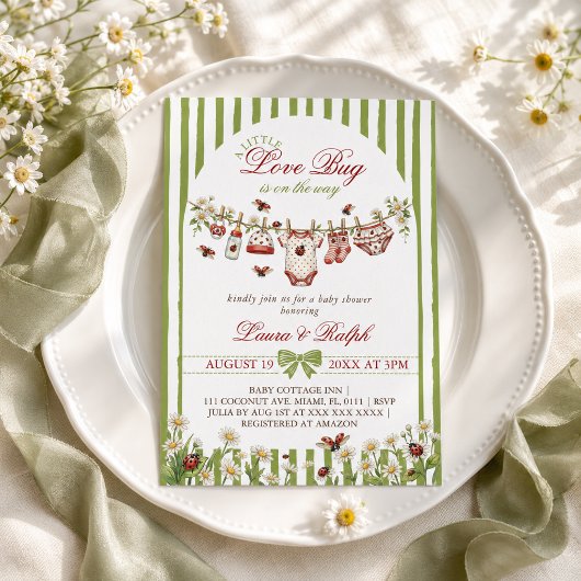 Liefdeskever Meisje Baby Shower Kaart