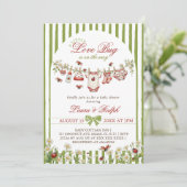 Liefdeskever Meisje Baby Shower Kaart (Staand voorkant)