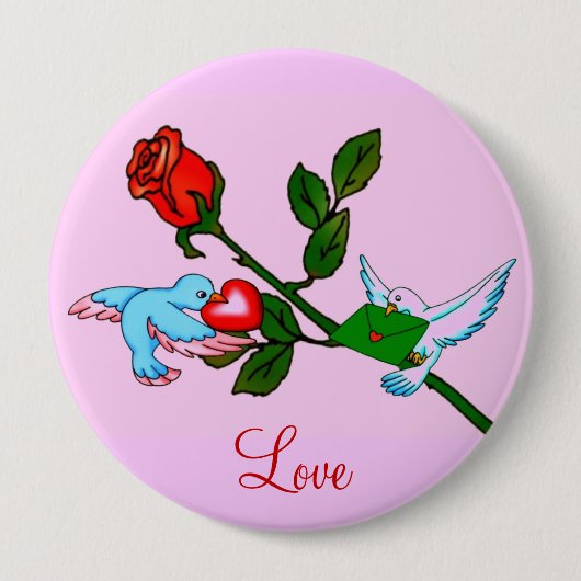 Liefdesknop Ronde Button 4,0 Cm (Voorkant)