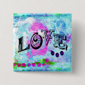 Liefdesknop Vierkante Button 5,1 Cm (Voorkant)