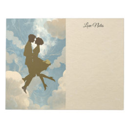 Liefdeskoppel in de Blauwe Lucht Collage Notitieblok