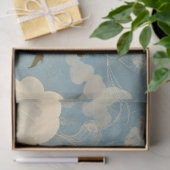 Liefdeskoppel in de blauwe lucht collage tissuepapier (Geschenk)