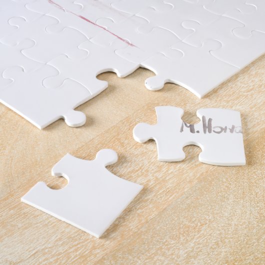 Liefdeskoppel rode paraplu romantisch koppel kus legpuzzel (Zijkant)