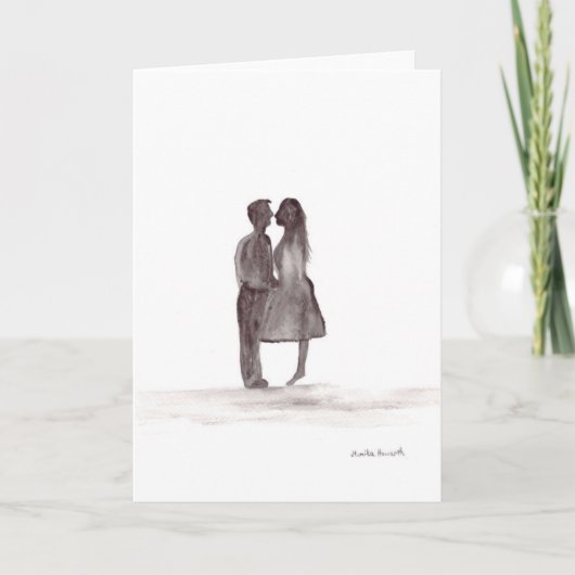 Liefdeskoppel verliefd jubileum kaart (Voorkant)