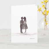Liefdeskoppel verliefd jubileum kaart (Gele Bloem)