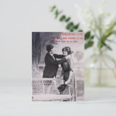 liefdeskoppel zwart-wit briefkaart (Staand voorkant)