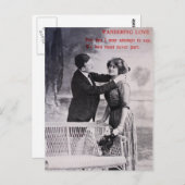 liefdeskoppel zwart-wit briefkaart (Voorkant / Achterkant)